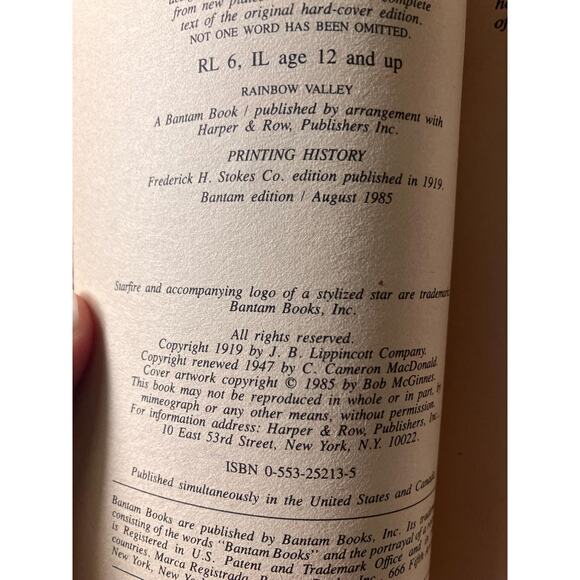 Rainbow Valley - Anne of Green Gables #7 - 1985 Vintage Paperback - Picture 2 of 4